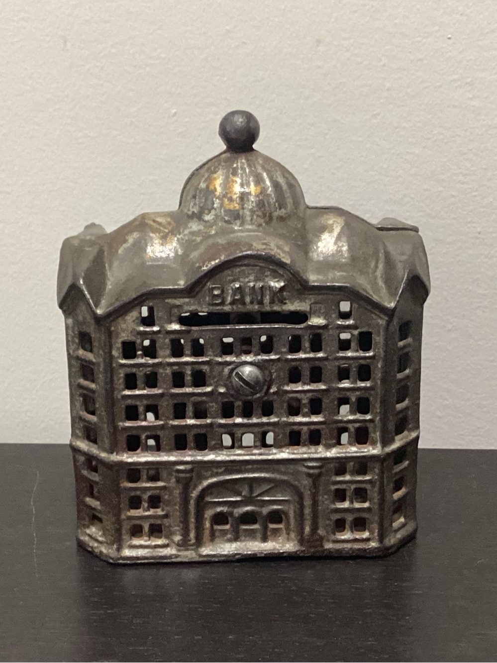 Antique Cast Iron “Domed Bank” Still Coin Bank Manufactured by A. C. Williams OH